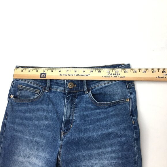 J. Jill Denim Women's Jeans Straight Leg High Rise Frayed Hems size 4 length 26" - Picture 4 of 9